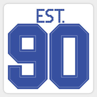 Est. 90 blue Sticker